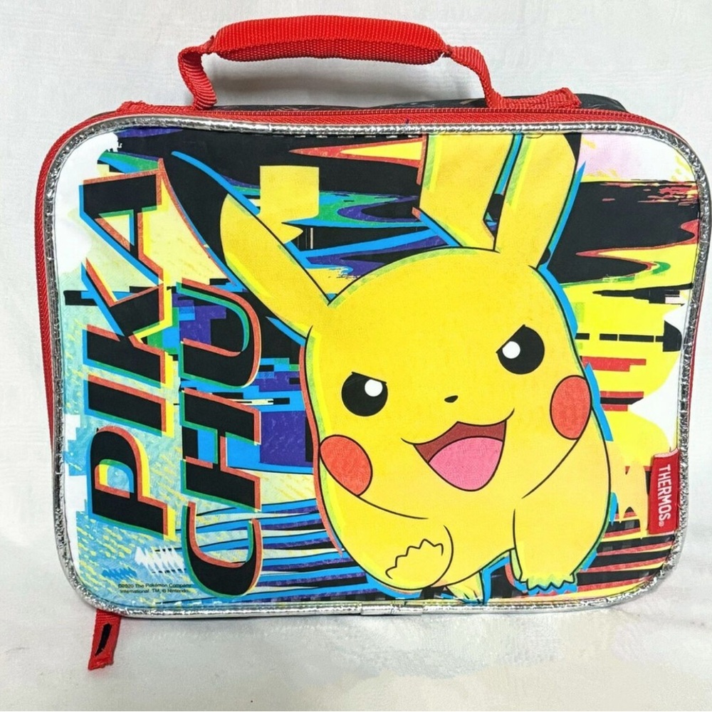 Thermos Pikachu Lunch Box with Red Handle